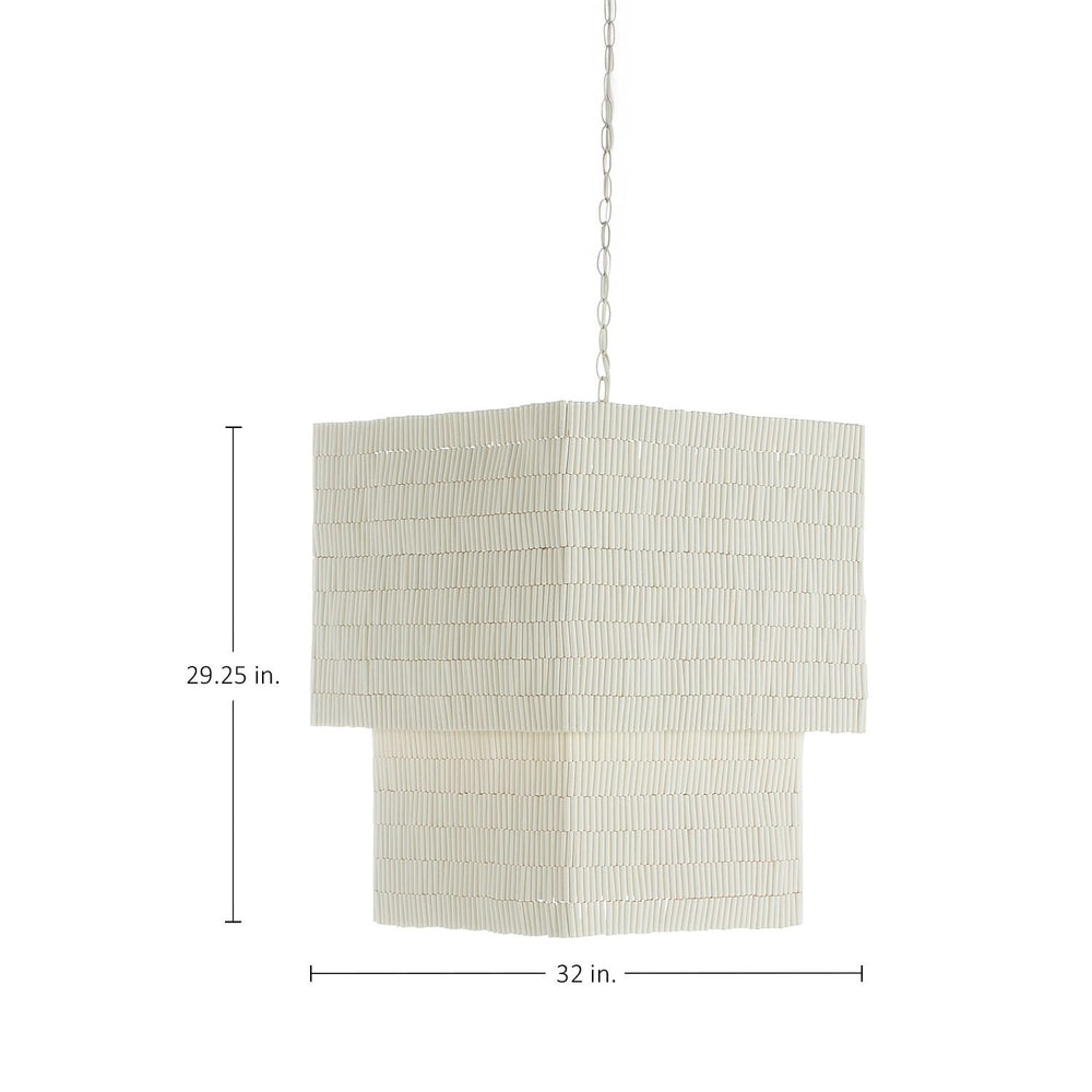 Eileen Wood Winter White Chandelier - 32 In. D X 29.25 In. H