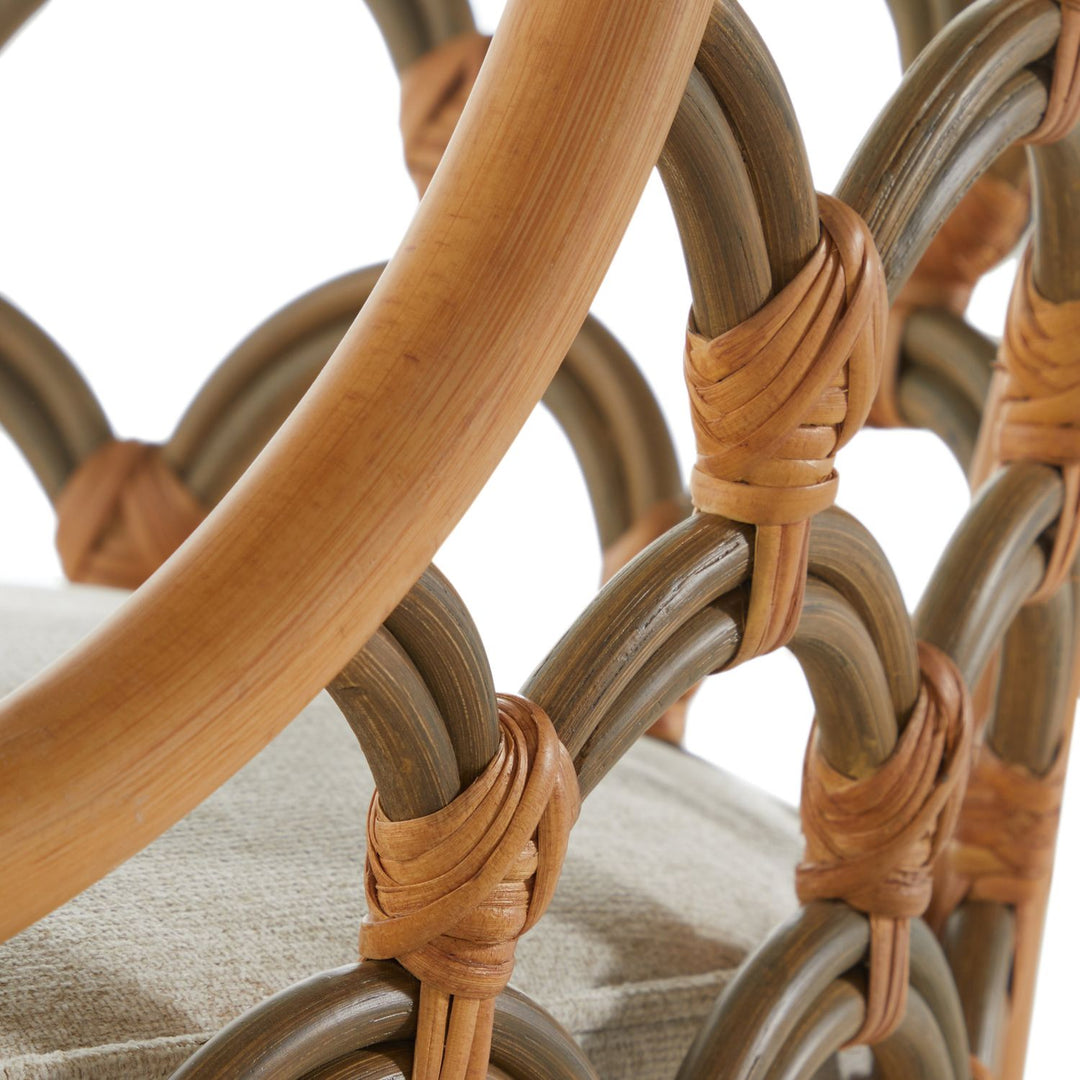 Coralee Natural Rattan Dining Chair - Gray