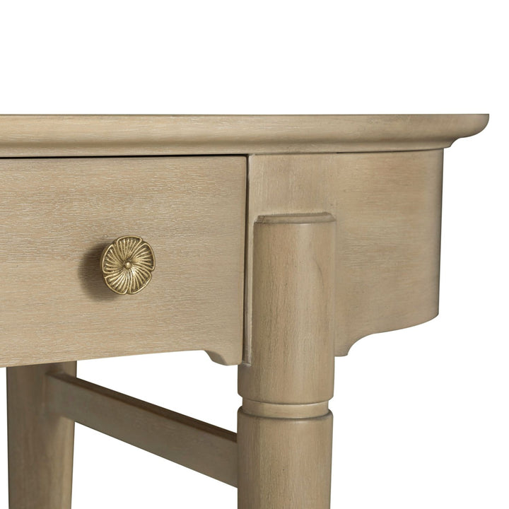 Rosebank Mahogany Wood Oval Trestle Console Table - 68 In. W X 32 In. H