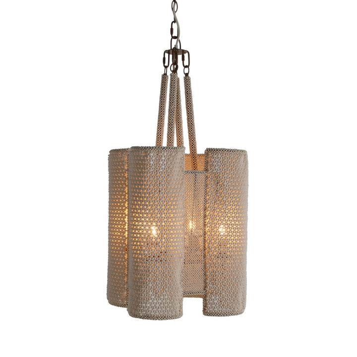 Teagan Wood Winter White Pendant Chandelier - 18.5 In. W X 20.625 In. H