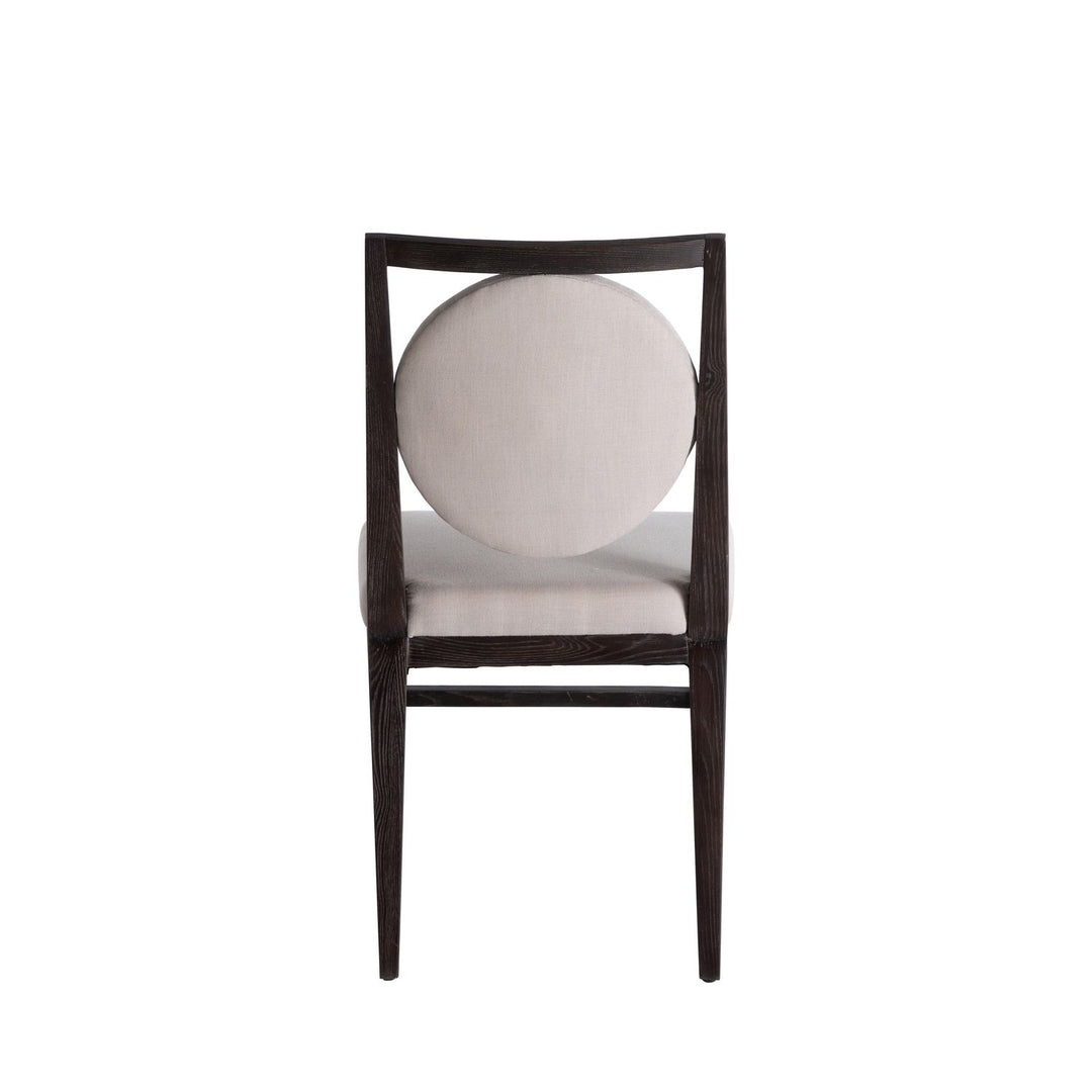 Josy Oak Tapered Legs Dining Chair - Cerused Ash Ivory Beige