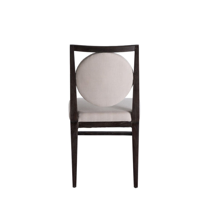 Josy Oak Tapered Legs Dining Chair - Cerused Ash Ivory Beige
