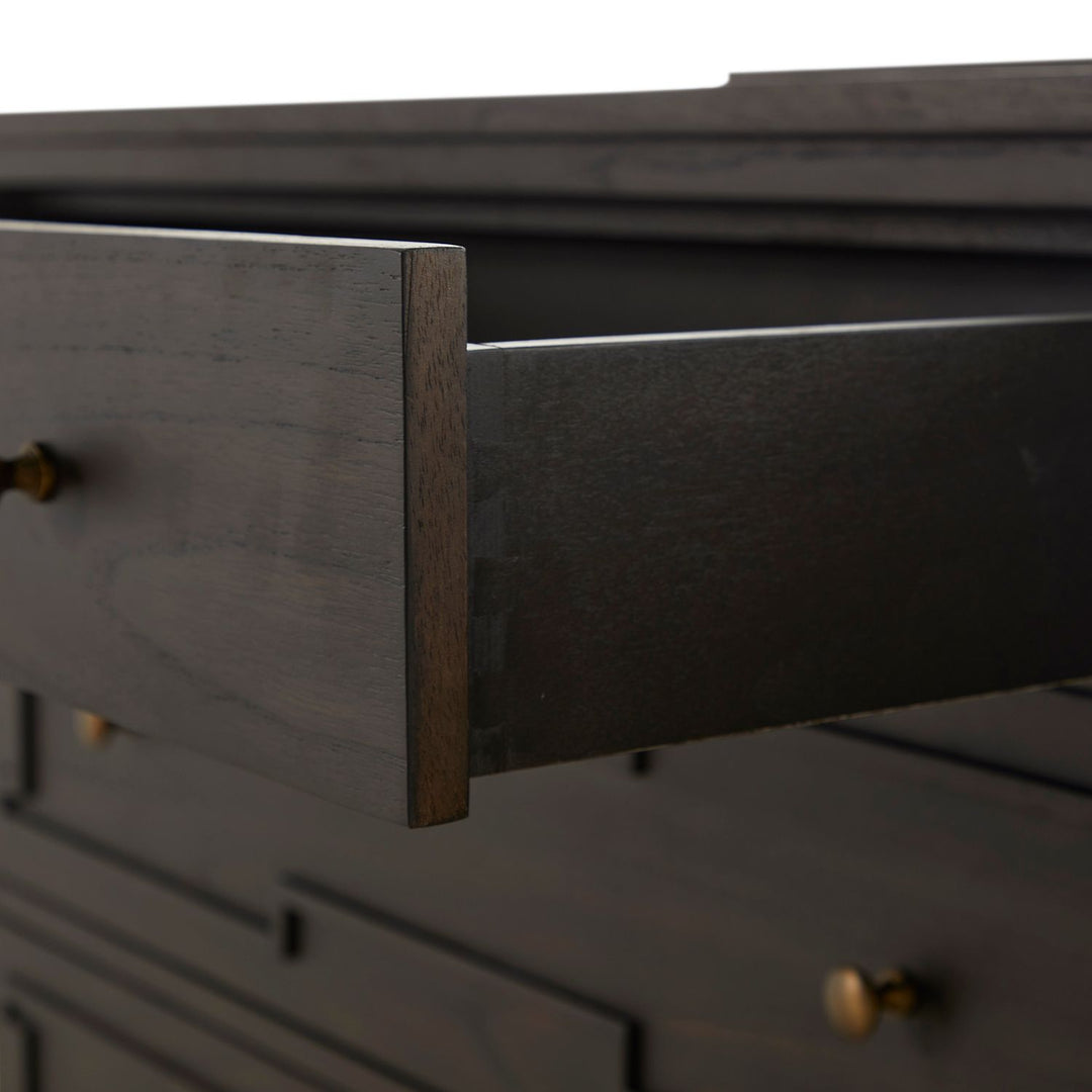 Glenwood Mindi Wood Dresser - 6 Drawers, Cerused Brown