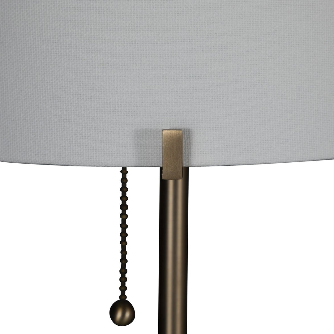 Florence Brushed Brass Cylinder Floor Lamp - 58.25 In. H