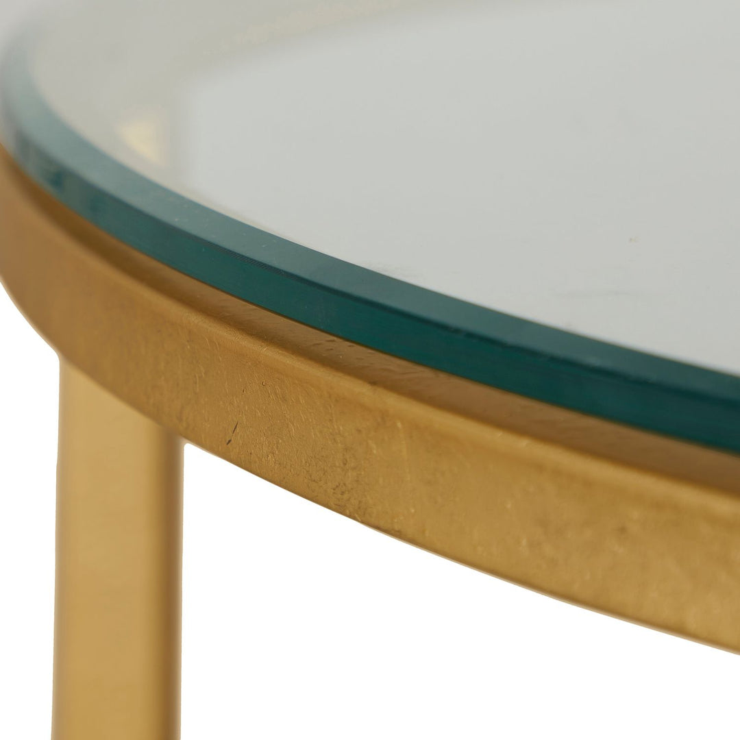 Constance Metal Round Side Table - 29 In. W X 26.625 In. H