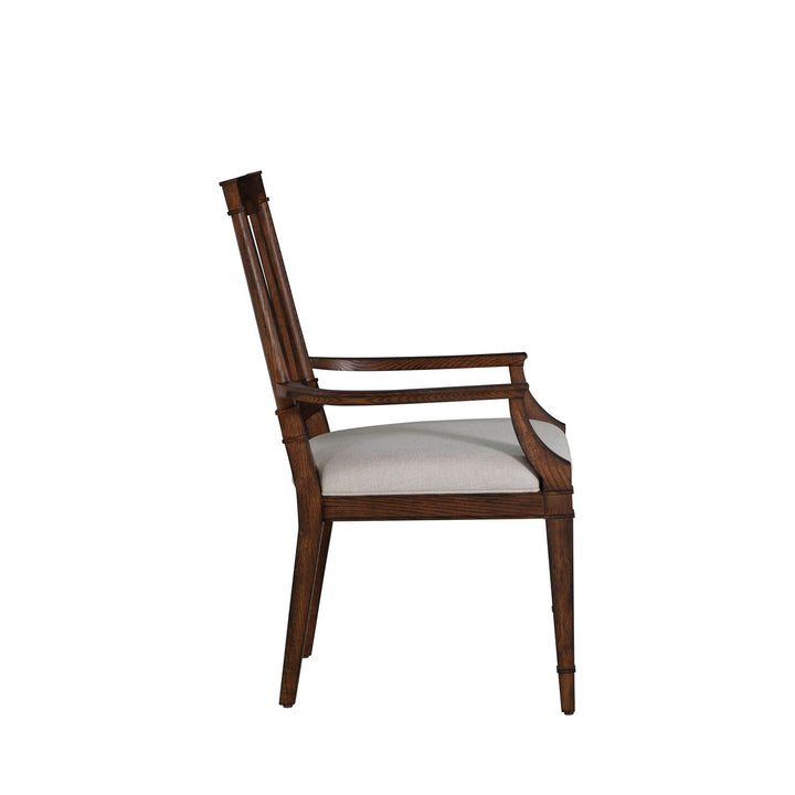 Mathis Wood Sculpted Back Dining Arm Chair