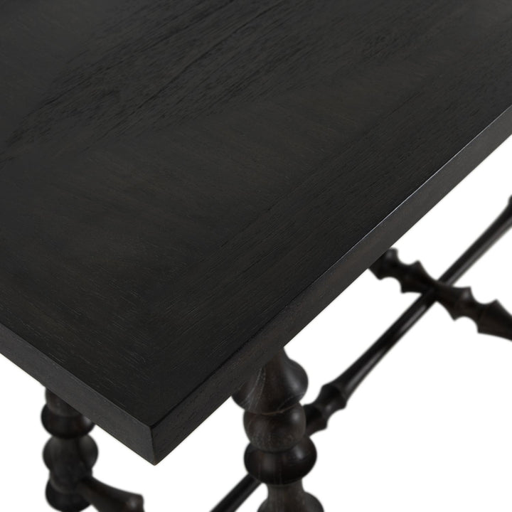Kirkwood Mindi Veneer Rectangle Trestle Console Table - 70 In. W X 34.25 In. H