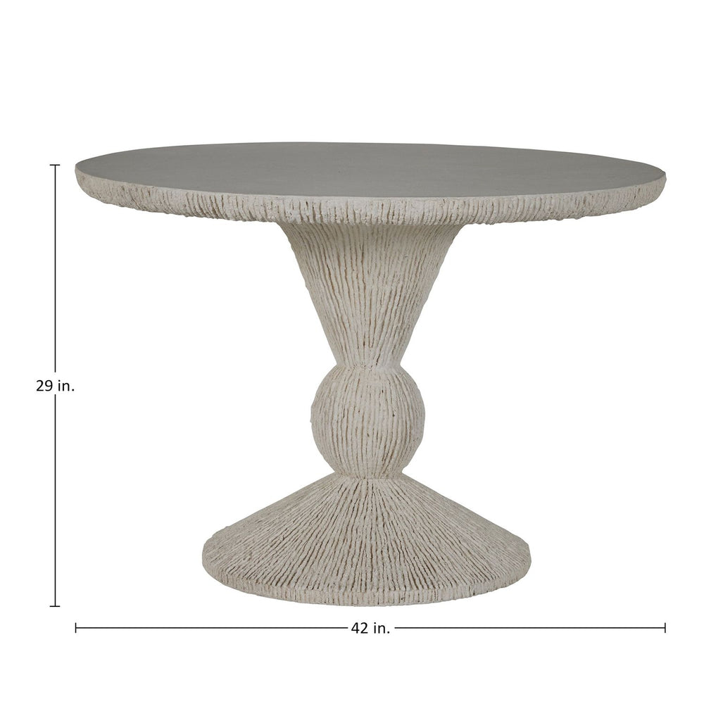 Montello Cast Stone Round Pedestal Dining Table - 42 In. W X 29 In. H