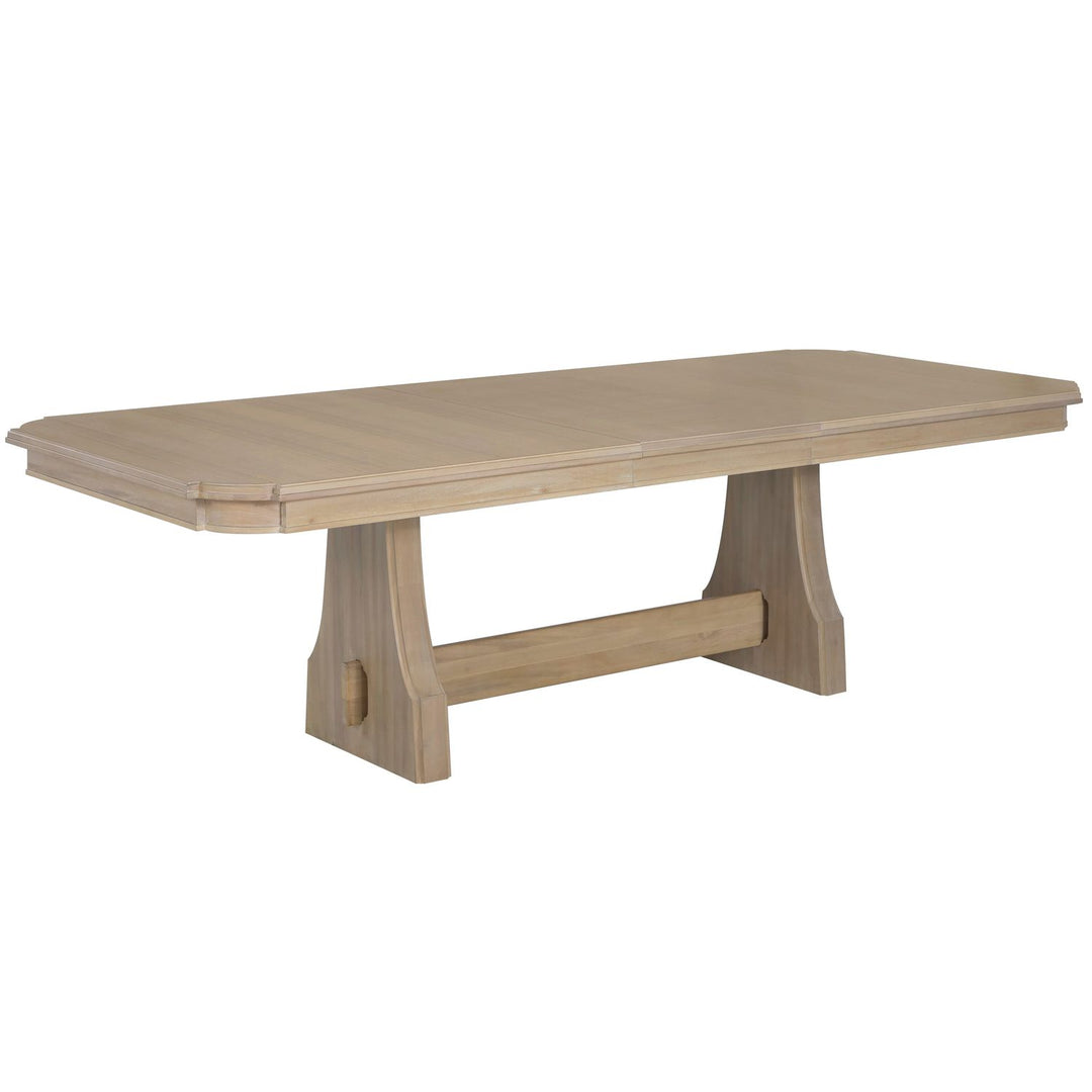 Maris Mahogany Rectangle Trestle Extension Dining Table - 78 In. W X 30 In. H
