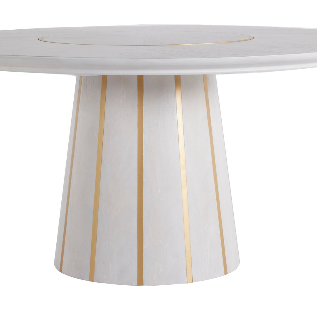 Morgan Wood Round Pedestal Dining Table - 60 In. W X 30.25 In. H