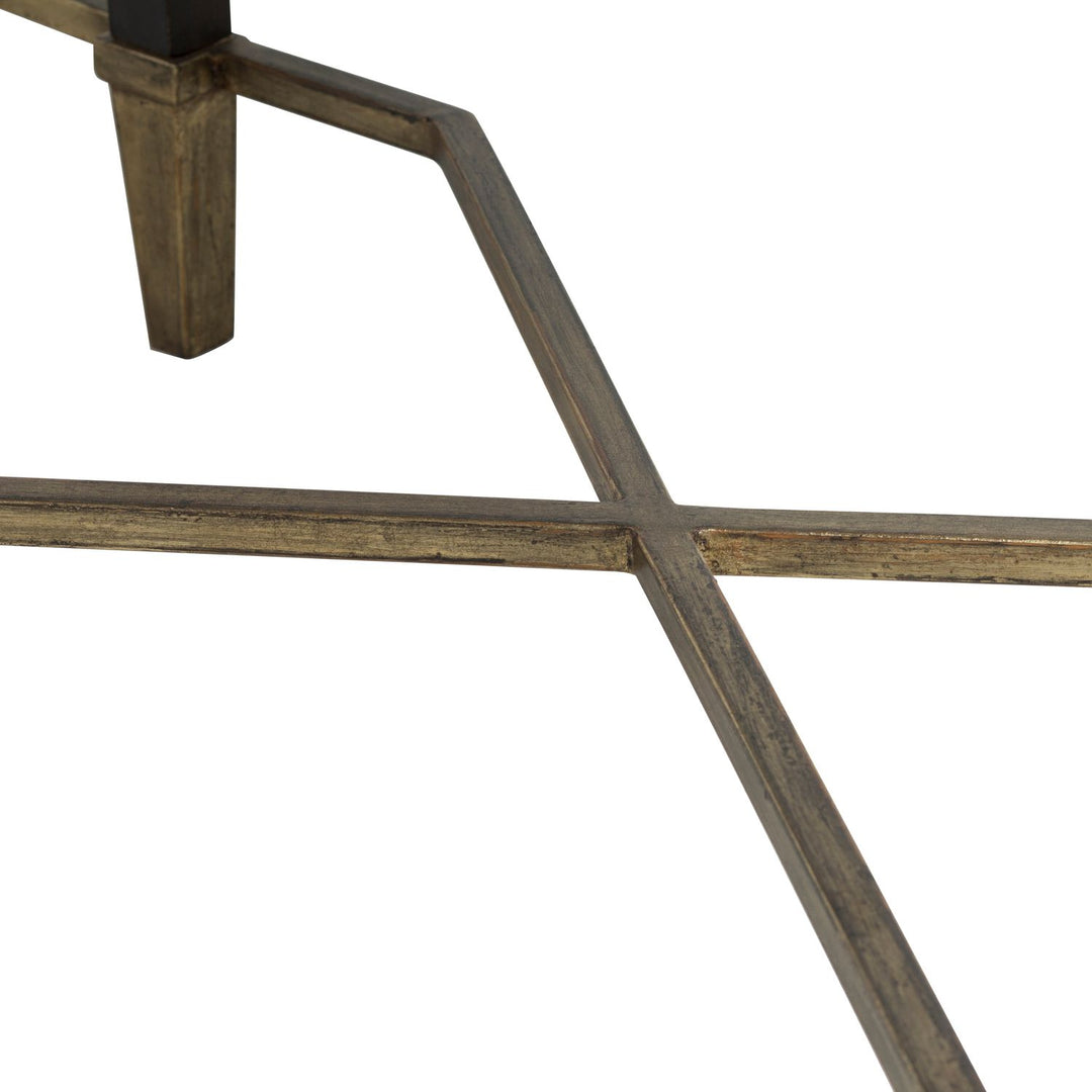 Sue Metal Rectangle Console Table - Natural Black, 70 In. W X 30.5 In. H