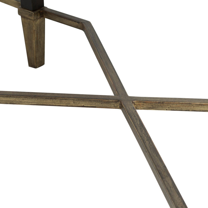 Sue Metal Rectangle Console Table - Natural Black, 70 In. W X 30.5 In. H