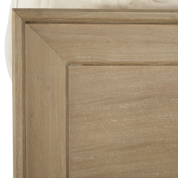 Windsor Upholstered Mahogany Wood Bed