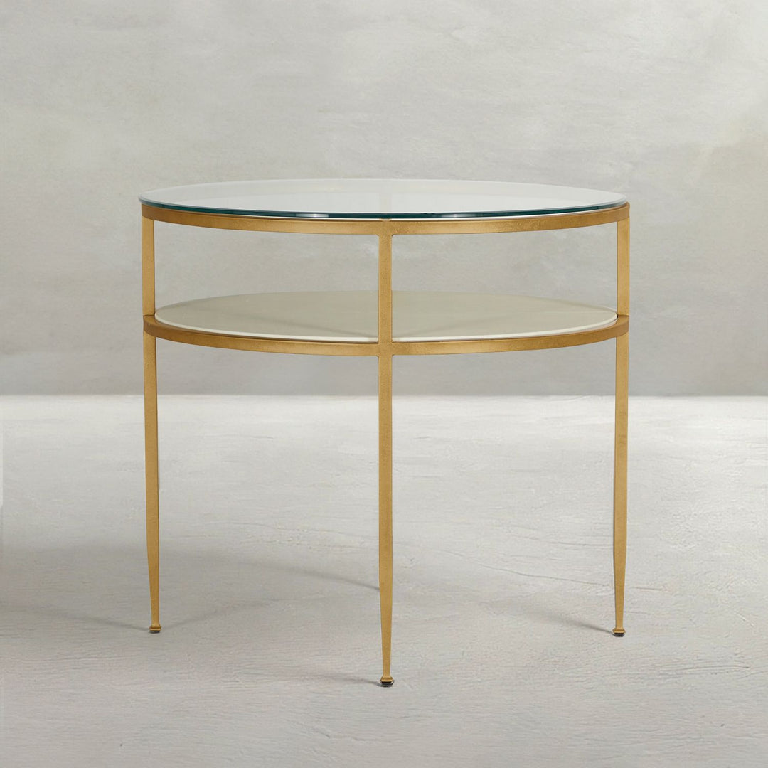 Constance Metal Round Side Table - 29 In. W X 26.625 In. H