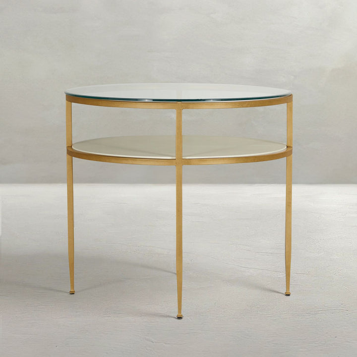 Constance Metal Round Side Table - 29 In. W X 26.625 In. H