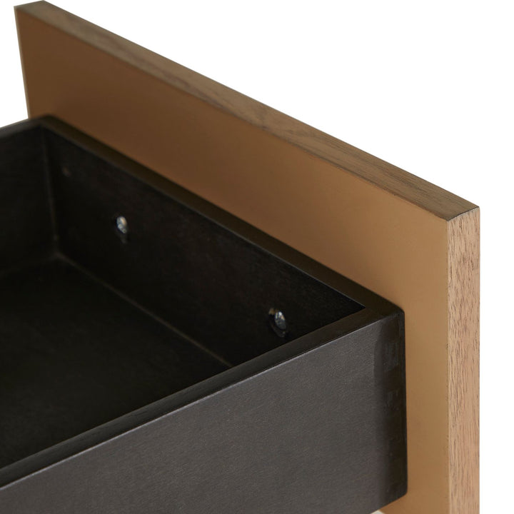 Elsa Mindi Wood Desk - 6 Soft-Close Drawers, Blonde Natural