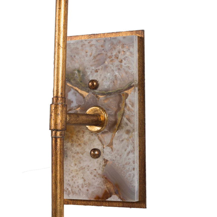 Garnet Metal Gilded Gold Wall Sconce - 5.75 In. D X 23 In. H