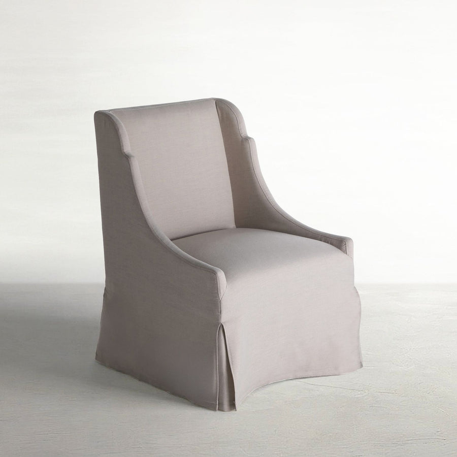 Whitfield Upholstered Oak Dining Chair - Ivory Beige
