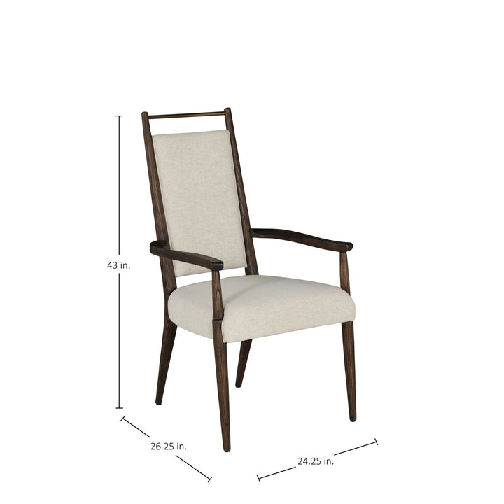 Highland Oak High Back Dining Arm Chair - Dusk