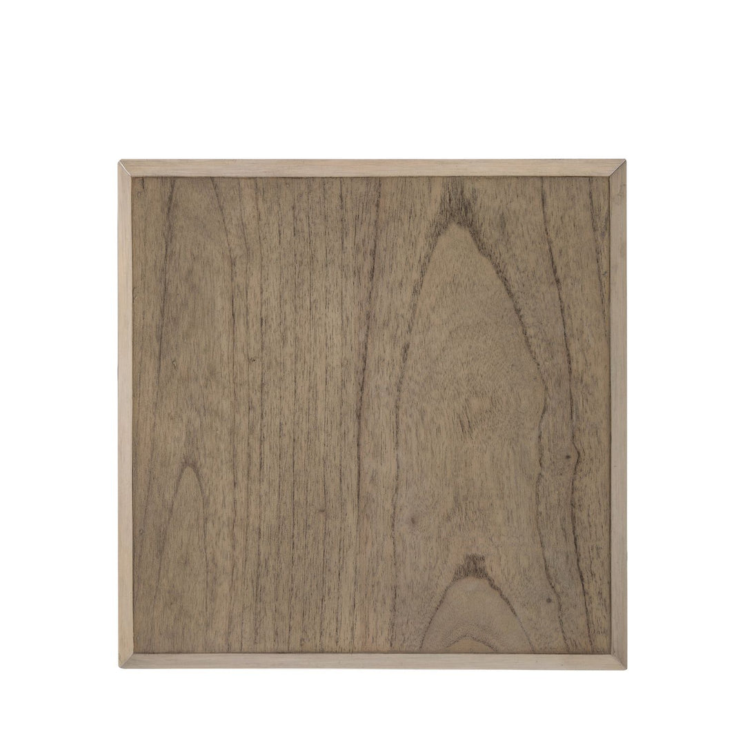 Chess Mahogany Wood Square Pedestal Accent Table - 18 In. W X 36 In. H
