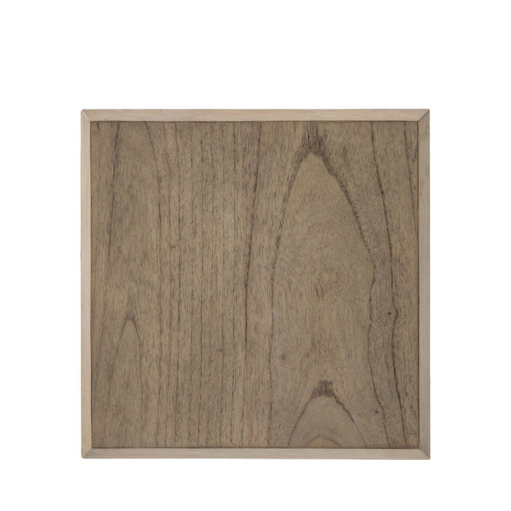 Chess Mahogany Wood Square Pedestal Accent Table - 18 In. W X 36 In. H