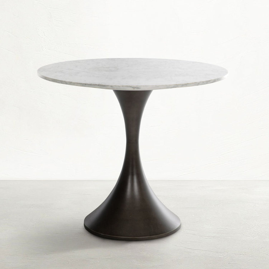 Cortez Marble Round Pedestal Bistro Table - 36 In. W X 30.75 In. H