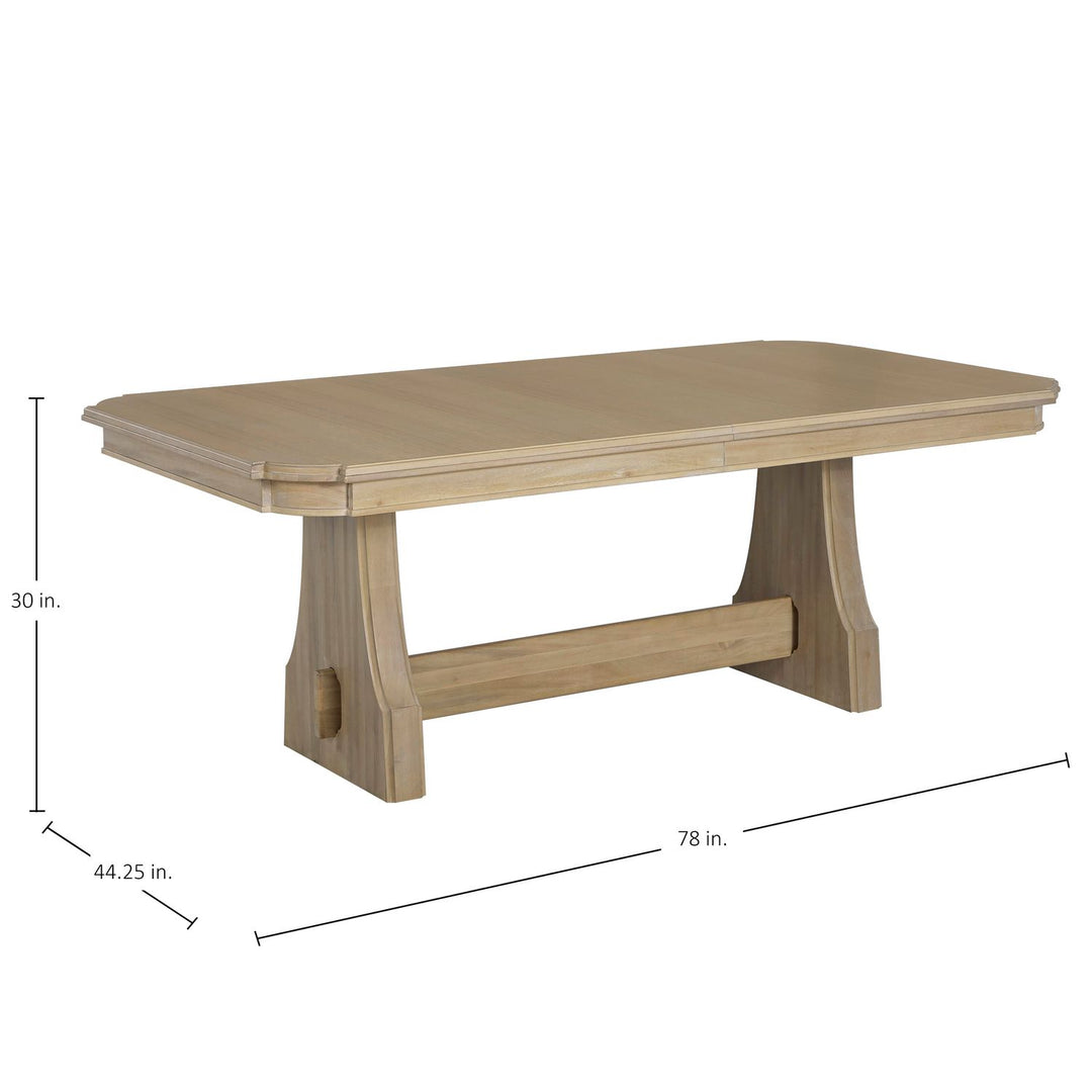 Maris Mahogany Rectangle Trestle Extension Dining Table - 78 In. W X 30 In. H
