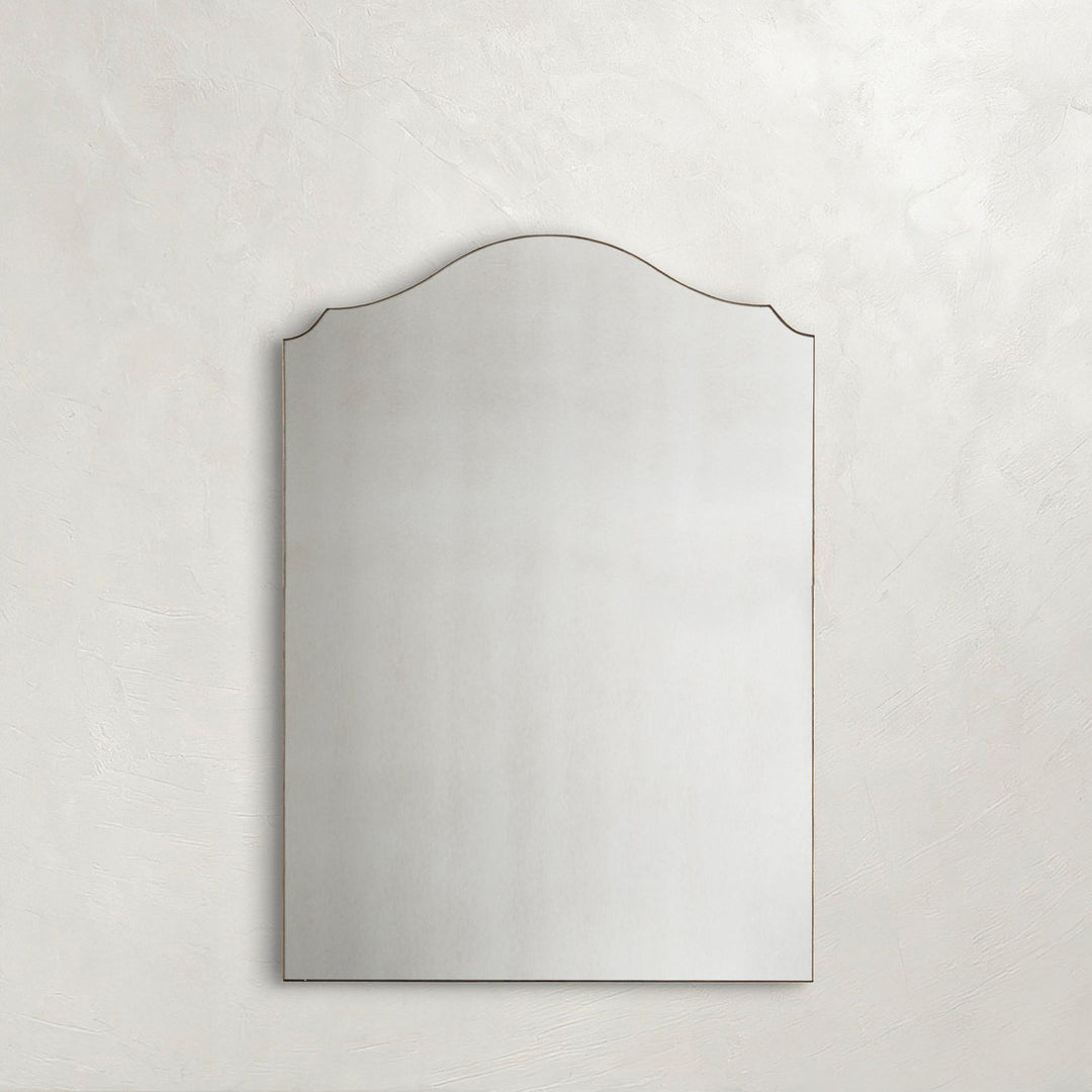 Norma Arch Accent Mirror - Gilded Gold, 49 In. H X 35 In. W X 0.75 In. D