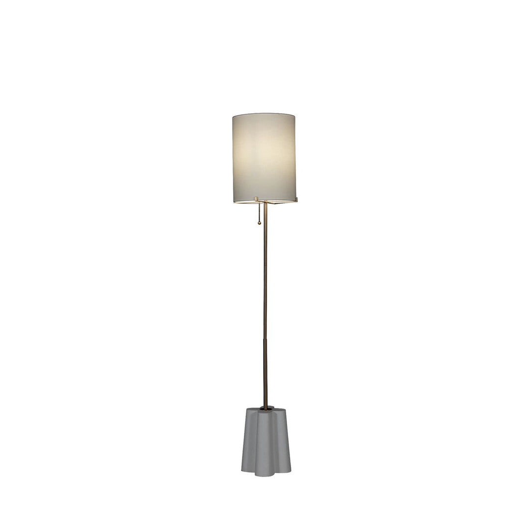 Florence Brushed Brass Cylinder Floor Lamp - 58.25 In. H