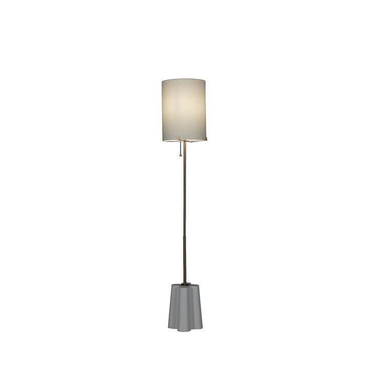 Florence Brushed Brass Cylinder Floor Lamp - 58.25 In. H