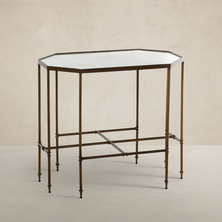 Barnes Iron Octagon Side Table - 26.5 In. W X 23.25 In. H