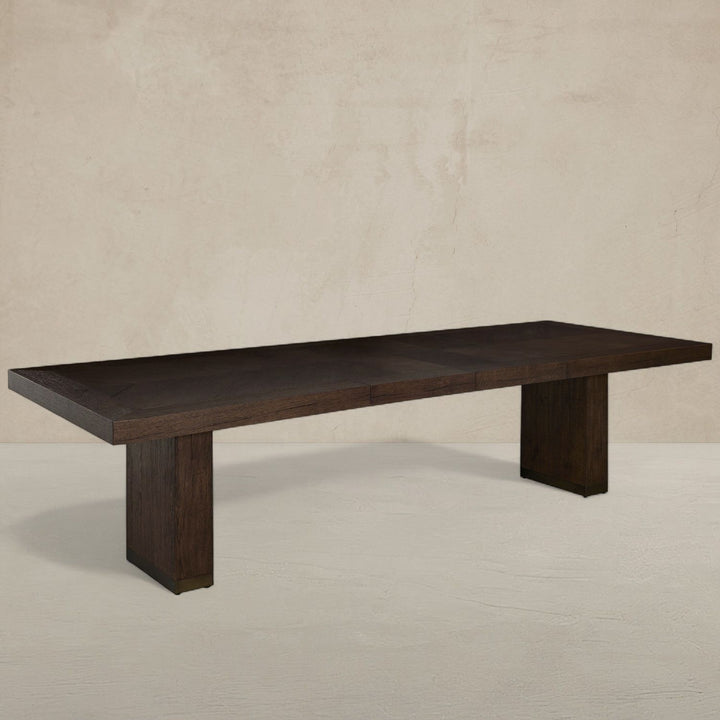 Highland Oak Rectangle Legged Extension Dining Table - Dusk, 78 In. W X 30 In. H