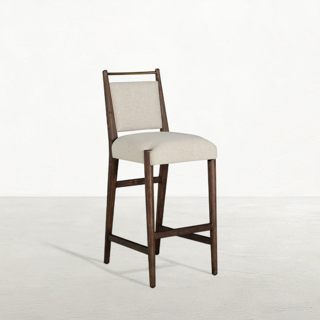 Highland Oak Reclined Back Bar Stool - Dusk