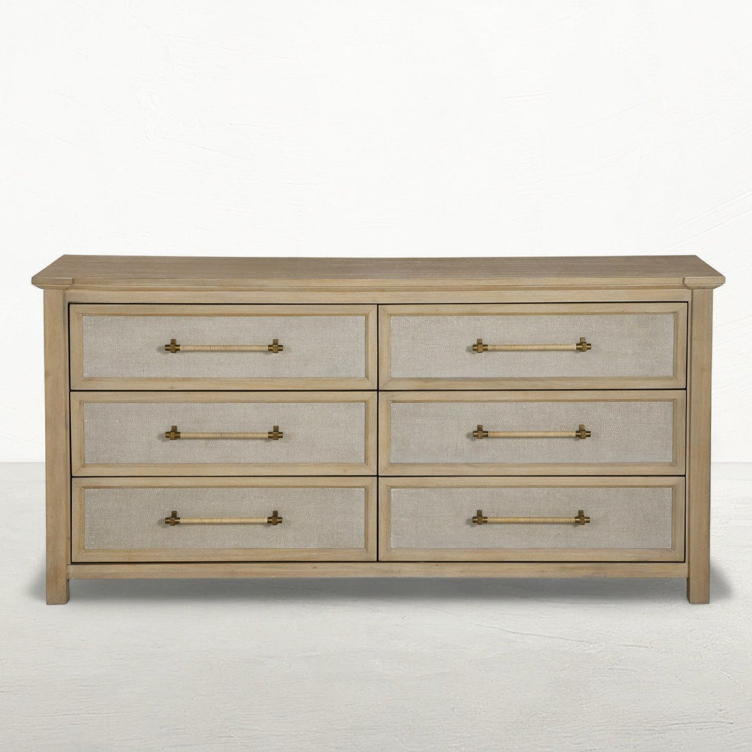 Astwood Mahogany Wood Dresser - 6 Drawers, Drift