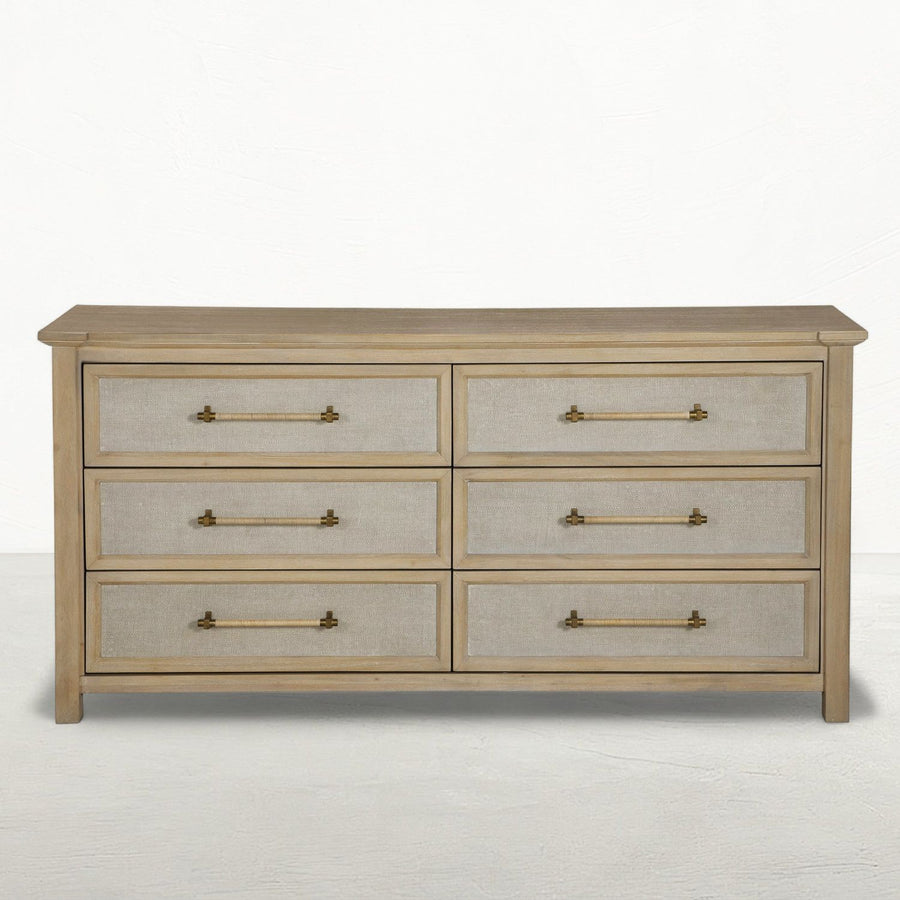 Astwood Mahogany Wood Dresser - 6 Drawers, Drift