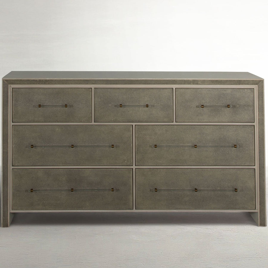 Alford Mindi Dresser - 7 Drawers, Natural Shagreen