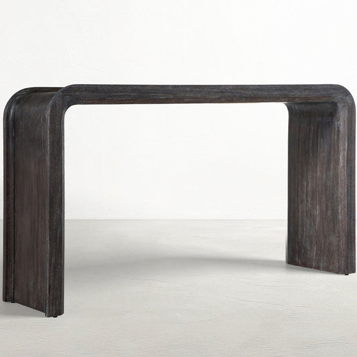 Norman Mindi Wood Rectangle Waterfall Console Table - 61 In. W X 34 In. H