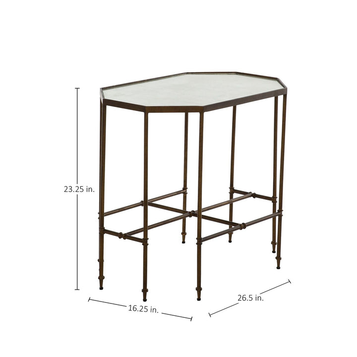 Barnes Iron Octagon Side Table - 26.5 In. W X 23.25 In. H