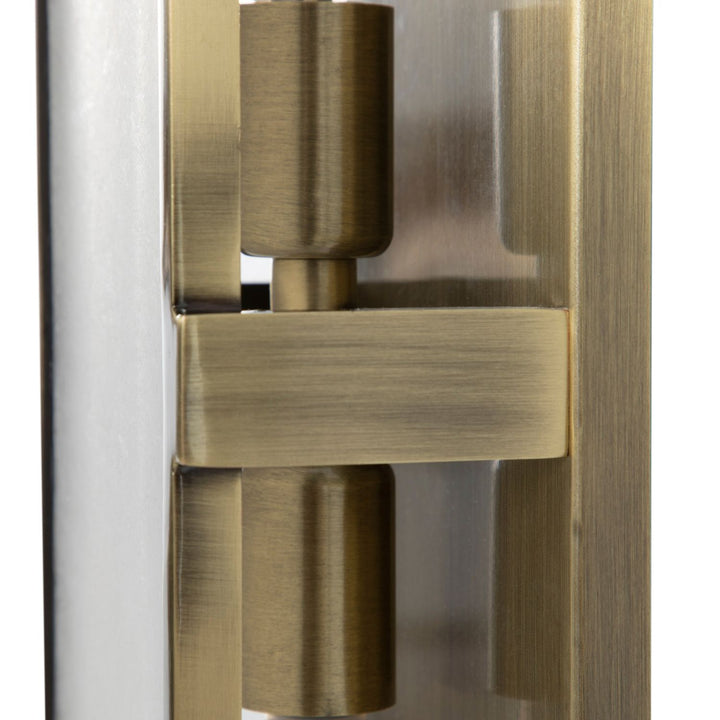 Nicollet Alabaster Brushed Antique Brass Wall Sconce - 3 In. D X 14.5 In. H