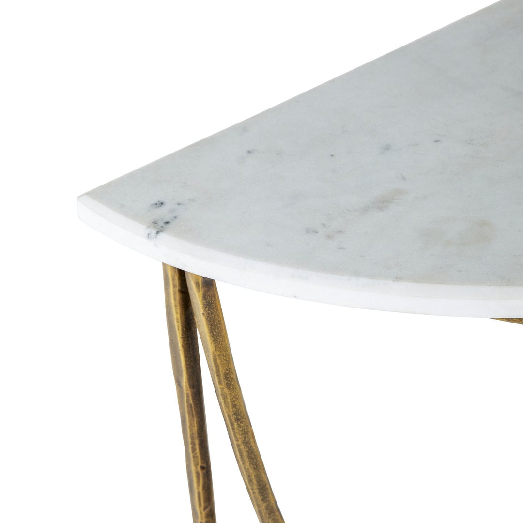 Wayland Iron Half-Circle Frame Console Table - 48 In. W X 31.25 In. H