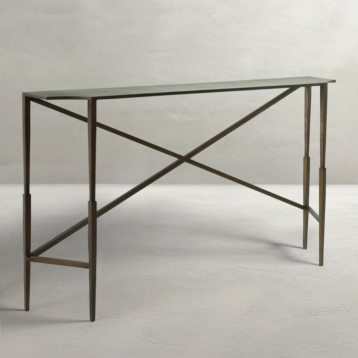 Fennick Iron Unique Minimalist Console Table - 60 In. W X 34 In. H