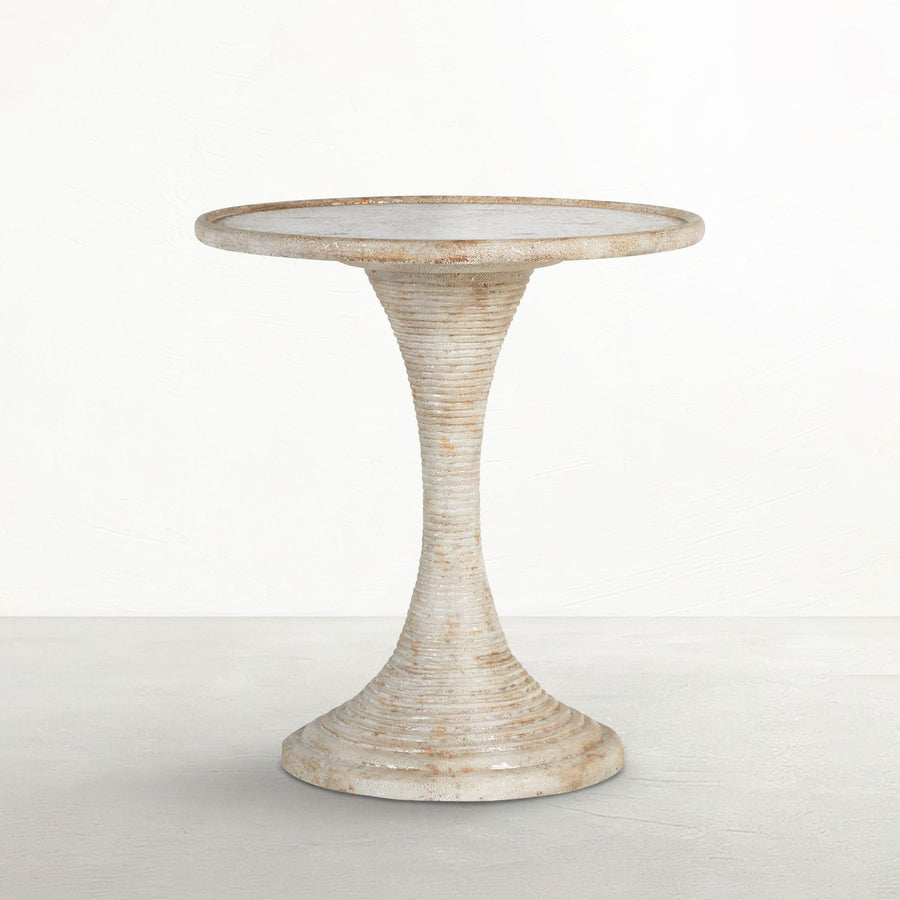 Gloria Resin Round Pedestal Accent Table - 24 In. W X 26 In. H