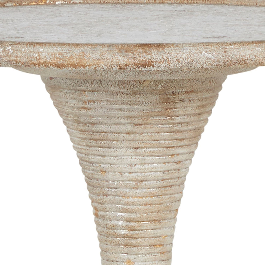 Gloria Resin Round Pedestal Accent Table - 24 In. W X 26 In. H
