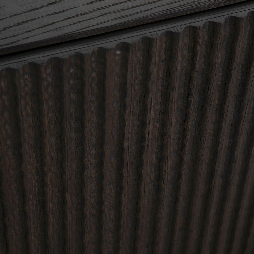Diego Oak Sideboard - 2 Shelves, Dark Stained