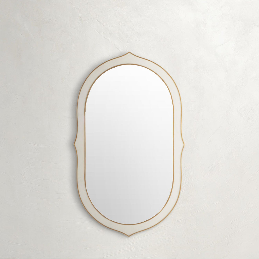 Allie Elongated Vanity Mirror - Gilded Gold, 42 In. H X 42 In. W X 2 In. D