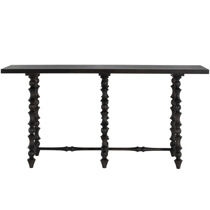Kirkwood Mindi Veneer Rectangle Trestle Console Table - 70 In. W X 34.25 In. H