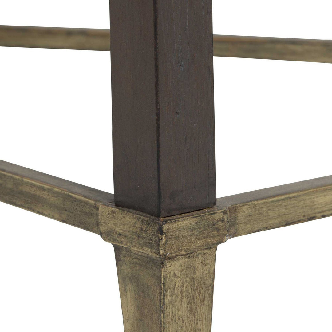 Sue Metal Rectangle Console Table - Natural Black, 70 In. W X 30.5 In. H