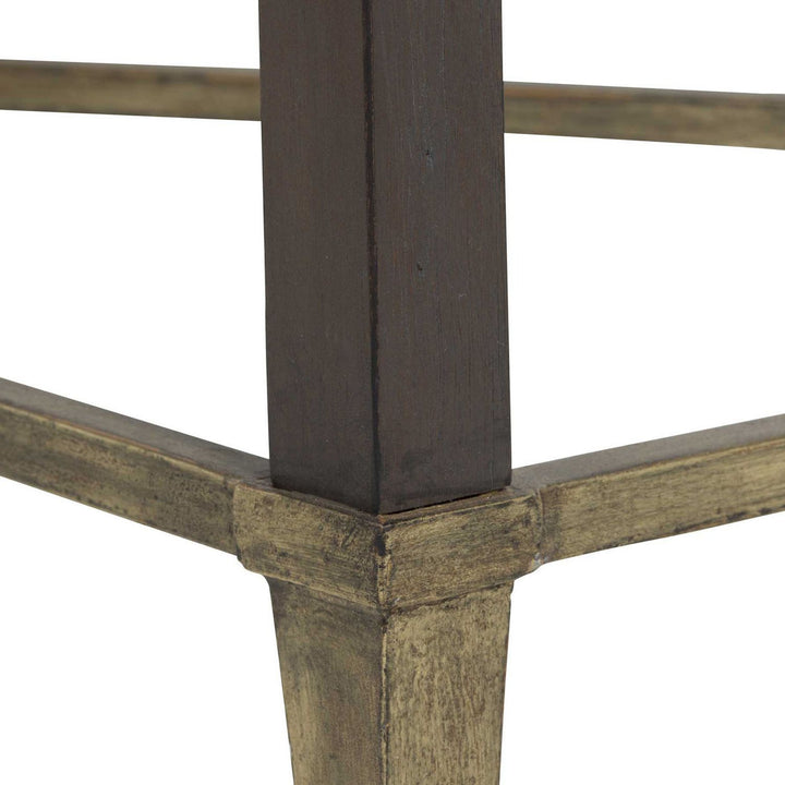 Sue Metal Rectangle Console Table - Natural Black, 70 In. W X 30.5 In. H