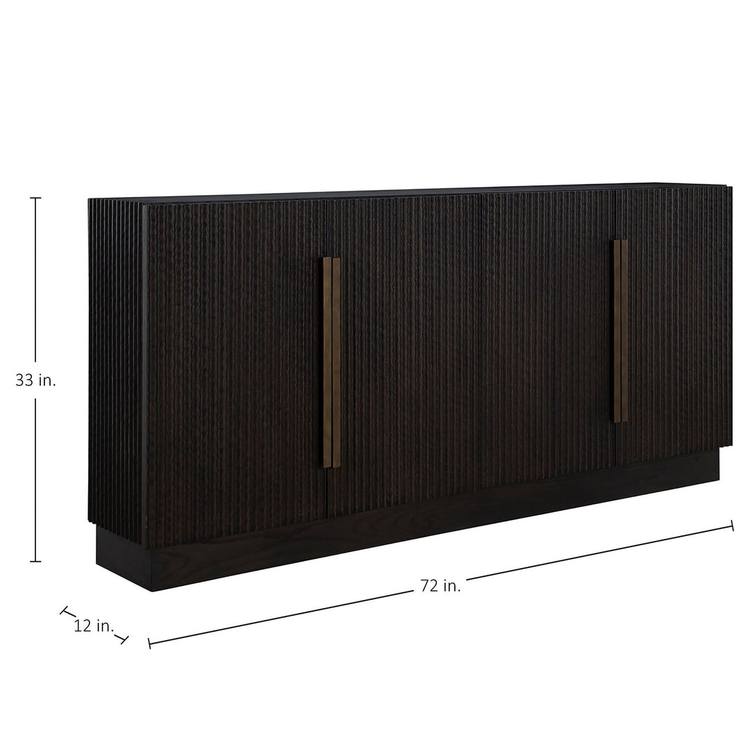 Diego Oak Sideboard - 2 Shelves, Dark Stained