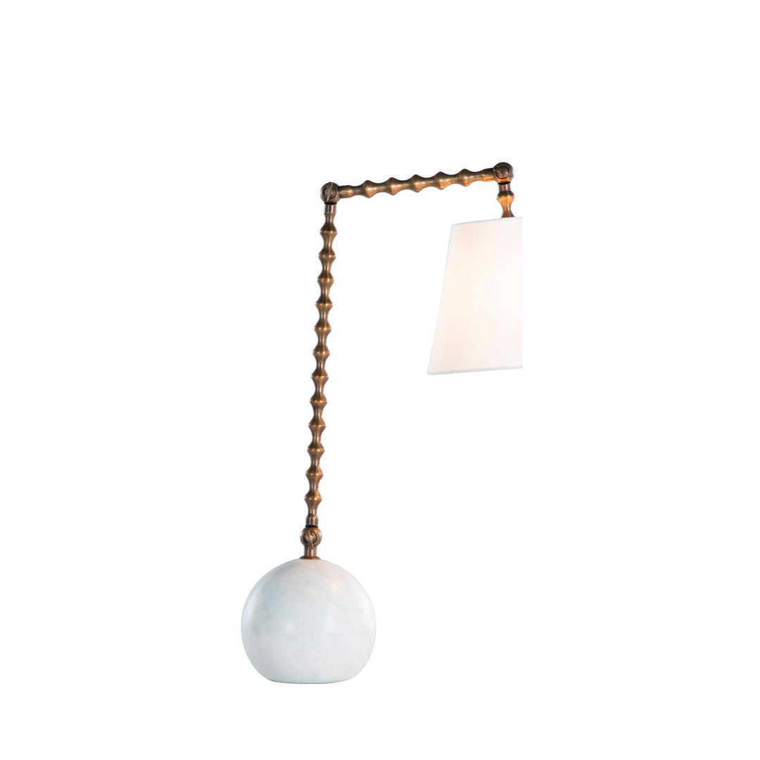 Nadine Alabaster Iron Antique Brass Task Lamp - 30.5 In. H